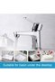 Single-handle bathroom sink faucet - elegant design, chrome-plated mixer tap, low-noise ceramic drawer faucet, hot and cold water, silver. - 4