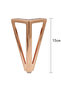 Four pink triangular metal legs, 15 cm long, modern style furniture legs, suitable for cabinets, sofas, beds, etc. - 3