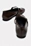 Women's Belted Ballerinas Brown Crinkled - 5
