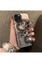 iPhone 15 Pro Max Compatible Hard Acrylic Back Silicone Edge Lens Protection Case - 3
