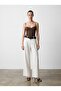 Women's Canvas Trousers Pnt01912 Natural