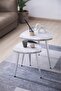 Silver Angular Table Set of 2 - 3