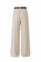 Beige Belted Draped Trousers - 2Y301 - 2