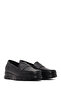 Women's Black Wedge Heeled Leather Comfort Loafer Af170019Dv - 2