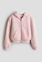 Zip-through brushed-inside h hoodie