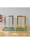 Premium Metal Picture Frame with Acrylic Base, Vintage Floral Hollow Pattern Desktop Photo Display Stand, Modern Home Decor for Living Room, Bedroom, Office, Stylish Gift for Family & Friends. - 2