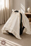 Unisex Baby 100% Cotton Muslin Fabric Stroller Cover with Ruffle Detail - 2