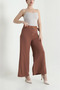 Women's Belted Pocketless Zippered Tencel Crepe Trousers