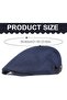 1 Summer beret, breathable mesh flat-top summer hat, men's hat, adjustable, blue, size 35. - 3