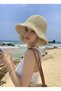 Women's straw hat for summer, sun hat with cute bow, soft and foldable, wide brim for travel, UV protection. - 2