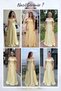 Women's Satin Off-Shoulder Draped Slit Evening Dress Baby Blue, Brown, Navy Blue, Yellow, Black, Burgundy - 8