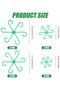 12 plant stem supports, 4 sizes, flower stem hooks, pergola, indoor climbing frame, suitable for various plants (green) - 7