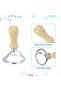 Italian ravioli round mold, square embossed dough cutter, cookie cutter with wooden handle, 3-piece set - 3