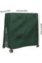 Waterproof and dustproof outdoor ping pong table cover, dimensions 165x70x185 cm, suitable for home and garden use as a green furniture cover. - 2
