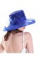 Foldable mesh sun hat - blue - 4