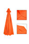 Replacement cover for 3-meter garden parasol, 8 ribs - orange, no frame. - 2
