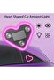 Two solar-powered wireless heart-shaped ambient lights for car interior decoration. - 2