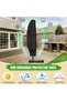Parasol Cover - Parasol Protection - Protect Outdoor Furniture - With Telescopic Pole - 265 cm High - Black - 5