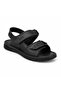 Men's Genuine Leather Casual Sandals-Black (Cb750) - 3