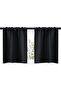 2-Panel Blackout Small Window Curtains for Bedroom, Kitchen, Campervan & Basement (76x92cm, Black) - 4