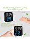 Compact digital alarm clock, bedside model, 3 alarm functions, portable LED display with temperature indicator, adjustable brightness, for desks - 6