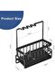 Kitchen sink sponge rack, sink storage rack, sponge rack with drip tray, dishcloth rack, kitchen storage rack, kitchen accessories - black - 3