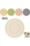 5-Piece Heat-Resistant Non-Slip Silicone Placemat Coaster Set 16cm