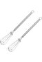 Household manual stainless steel egg beater, handheld spring dough mixer, kitchen baking tools