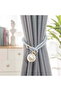 12-piece adjustable curtain tiebacks, modern curtain fasteners, polyester elastic band, suitable for thin/thick curtains - gray