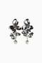 Flower dangle earrings - 4