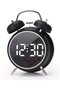 Retro Metal Loud Double Bell Alarm Clock (10cm) with Backlight & Large Display, High Volume Clock for Deep Sleepers & Kids
