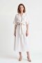 Women's Elastic Waist Long Skirt and Tie-Up Blouse Set
