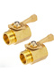 2-Piece Solid Brass Garden Hose Shut-Off Valve, 3/4 Inch (approx. 1.9 cm), Gate Valve, Hose Valve, Faucet Connector - 2