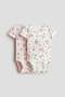 2-pack floral-print pointelle bodysuits