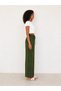 Elastic Waist Lace-Up Loose Comfortable Patterned Wrinkled Trousers - 2