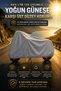 Rks Ltr 125 Compatible Premium Motorcycle Tarpaulin 4 Season Engine Protection Cover Uv Resistant Water Repellent Full Cover Gray - 2