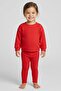 Toddlers Girl 2 Pieces Textured Pyjama Top And Bottom Set, Red