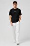 Men Crew Neck Short Sleeve Brand Logo T-Shirt, Black - 2