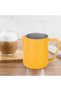 350ml stainless steel milk frother, can be used to make milk, milk foam, coffee, latte, etc., yellow. - 2