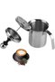 Manual stainless steel milk frother with double-layer milk frother, suitable for cappuccino, coffee, latte, and hot chocolate (400ml).