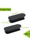 Self-adhesive door handles - Cabinet handles for furniture - 4 pieces - Black - Plastic - 3