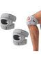 Patellar knee braces, 2-pack, adjustable knee straps, silicone padding, breathable, suitable for sports training, gray.