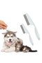 Two-Piece Multi-Functional 2-in-1 Pet Grooming Brush Set: Fine-Tooth Stainless Steel Massage Comb, Tear Stain Removal Comb for Puppies and Young Dogs