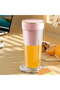 Electric six-blade home & sports juicer - 300ml 50W mini juicer bottle - 1200mAh blender cup - USB Recharge - 1 piece - pink - 3