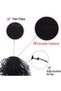 Synthetic hair extensions with fine curls, suitable for ponytails - clip-on hair extensions for women and girls. - 4