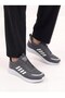 Casual Men's White Gray Sneaker Mesh Lace-Up Comfortable Flexible Stitching Detailed Walking Sneakers 1453
