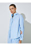 Light Blue Striped Long-Sleeve Oversized Shirt - 2