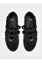 Black Solid Round Toe Velcro Sneakers - 5