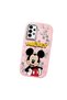 Samsung Galaxy A04S Compatible Case Camera Protector Pink Silicone Couple Phone Case with Character Pattern - 3