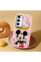 Samsung Galaxy S23 Compatible Case Camera Protector Pink Silicone Couple Phone Case Character Patterned - 2